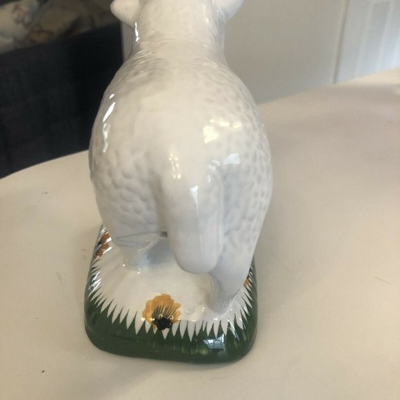 Vintage Portuguese Glazed Ceramic Sheep Hand Painted Signed - Picture 5 of 8